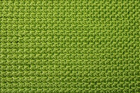 Green crocheted background Stock Photos