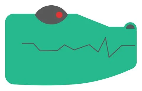 Green crocodile face Stock Illustration