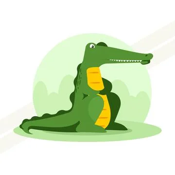Green-crocodile Stock Illustration