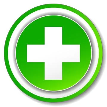 Green cross icon Stock Illustration
