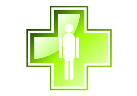 Green cross Stock Illustration