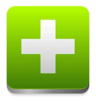 Green cross Illustrazione stock