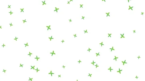 Green Crosses Falling Animation on White Background Stock Footage 341806479