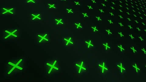 Green crosses pattern motion perspective background Stock Footage 132687257