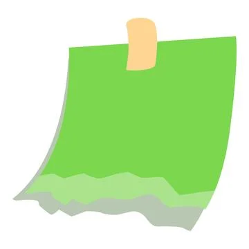 Green crumpled ripped paper note with adhesive tape Stock Illustration
