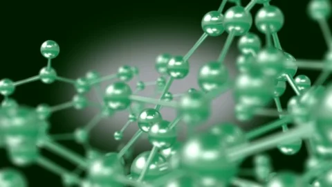 Green crystal molecules or network background abstract. Stock Footage 95269697
