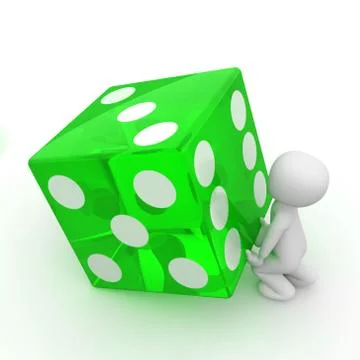 Green cube Stock Illustration