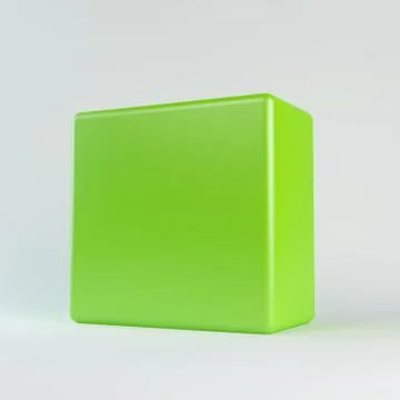 Green cube Stock Illustration