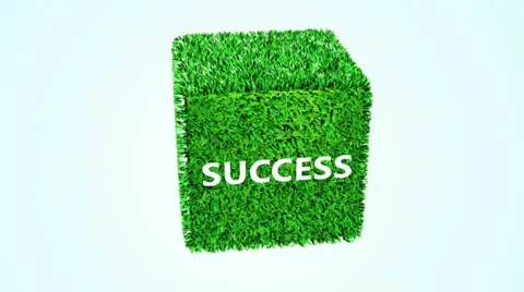 Green cube Success 360 loop animation Stock Footage 21878943