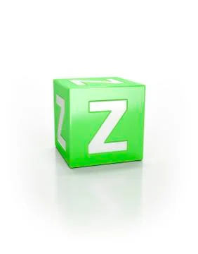 Green cube, Z 스톡 일러스트