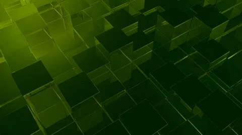 Green cubes Stock Footage