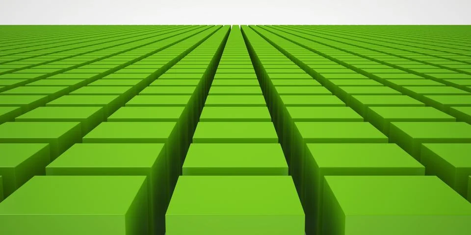 Green Cubes Stock Illustration