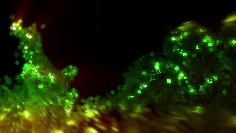 Green cubes left.mp4 Stock Footage 342143736
