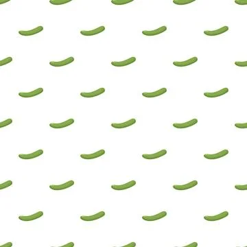 Green cucumber food pattern background flat illustration Stock Illustration