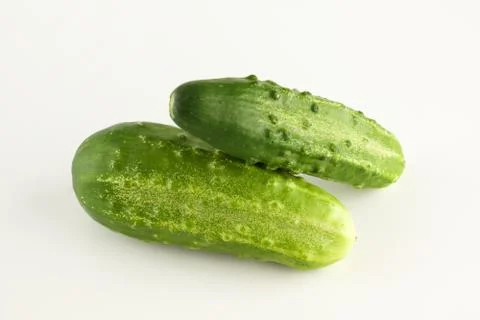 Green cucumber isolated Stock Photos