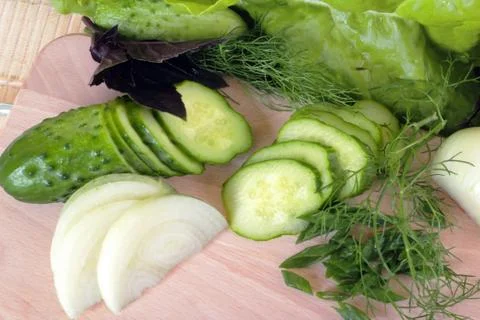 Green cucumbers Stock Photos