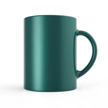 Green cup 3D render Illustrazione stock