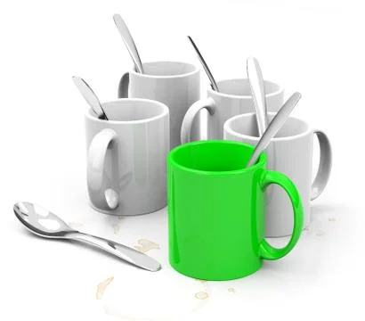 The green cup Stock Illustration