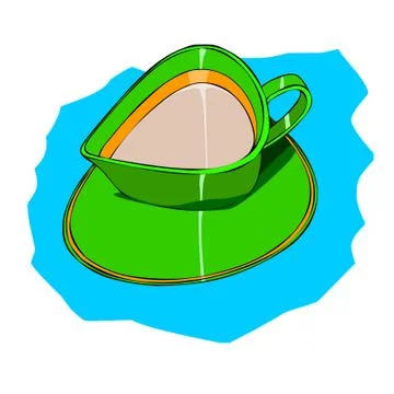 Green Cup 스톡 일러스트