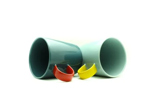 Green cup on isolated Stock Photos