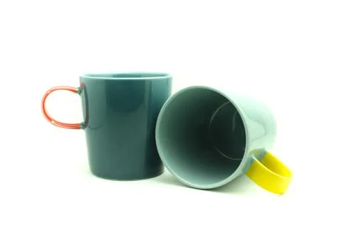 Green cup on isolated Stock Photos