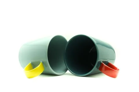 Green cup on isolated Stock Photos