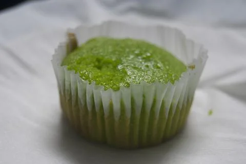 Green cupcake Stock Photos