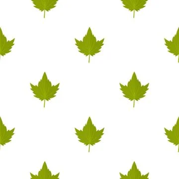 Green currant leaf pattern seamless Stock Illustration
