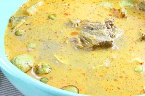 Green curry with beef Stock Photos
