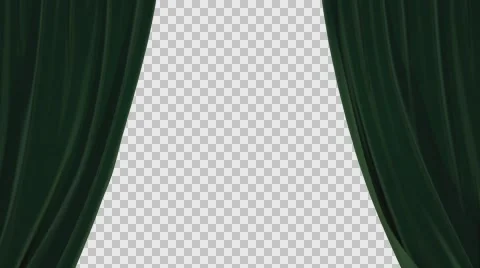 Green curtain Stock Footage
