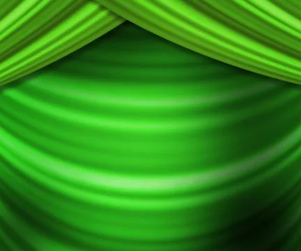 Green curtain spotlight texture Stock Illustration