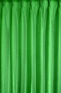 Green curtain texture background Stock Photos