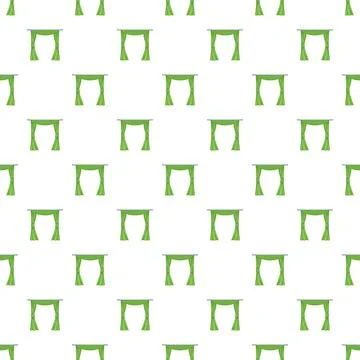 Green curtains pattern creating seamless background design Stock Illustration