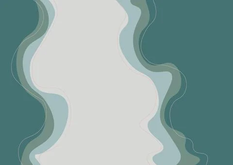 Green curve colored abstract Stock Illustration