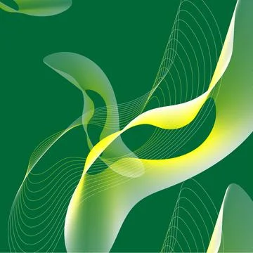 Green Curve Shape Graphic Background For Use In Various Creative Designs Mode Stock Illustration