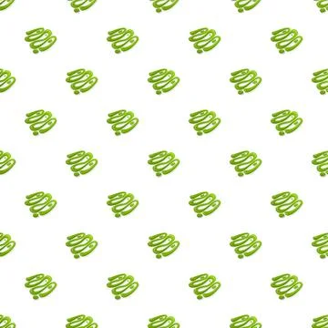 Green curved lines creating a seamless pattern background Stock Illustration