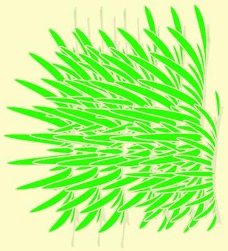 Green Curving Spikes Stock Illustration