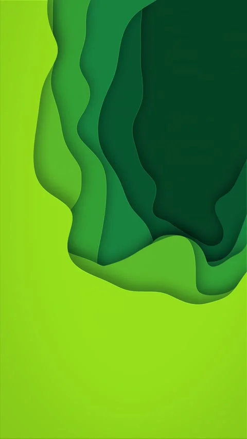 Green cut paper animated background. Stock Footage 247586221