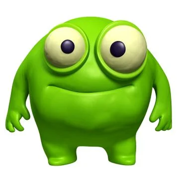 Green cute freak Stock-Illustration