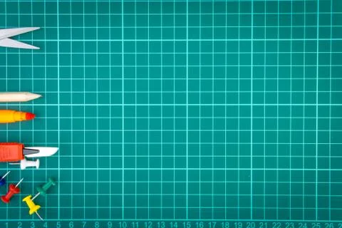 Green cutting mat  库存照片