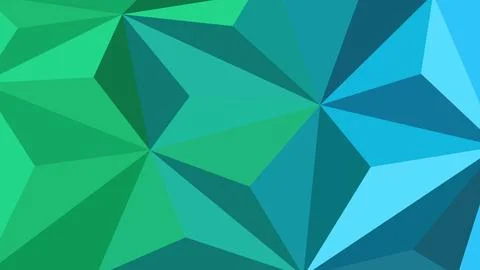 Green to Cyan Polygonal Background Stock Illustration