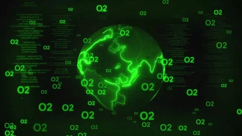 A green cyber attack alert flashes over a rotating digital globe. This cybe.. Stock Footage 341128524