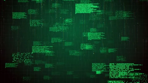 Green Cyber Code Animation – Glitch Hacking Programming Data Background Stock Footage 320531494