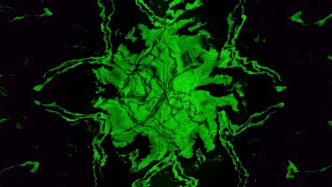 Green Cyber Core Radial Flow Seamless 4K VJ Loop Abstract Techno Background Stock Footage 331915819