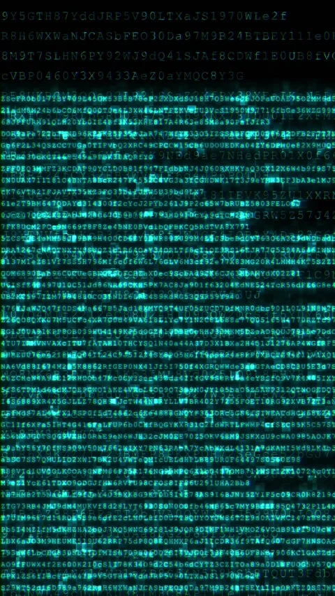 Green Cyber Security Code Matrix Data Background Video stock 341354571