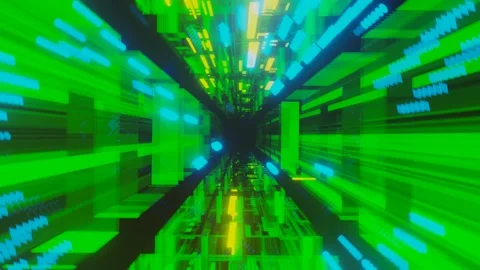 Green Cyberspace Loop 스톡 동영상 170347581