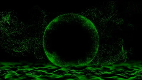 Green cycle cyber background. Stock Footage 110677438