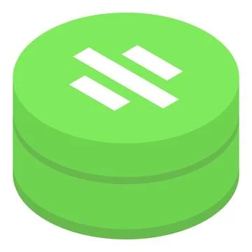 Green cylinder database representing big data storage and cloud computing Stock Illustration