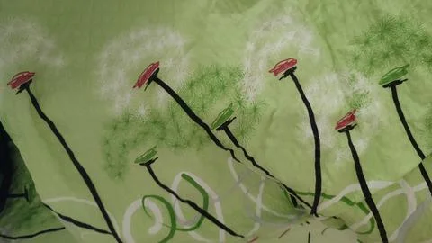 Green dandelion pattern background texture flowers garden paint Stock Photos