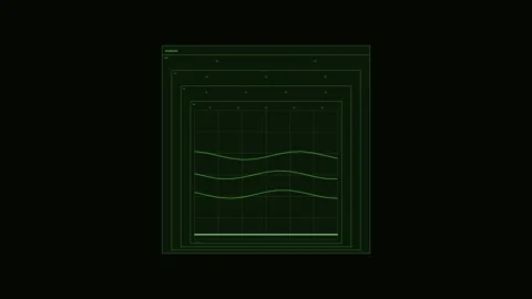 Green Data Analytics HUD Line Graph Seamless Loop Stock Footage 342108198